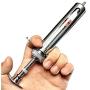 EatingBiting 10ml Reusable Stainless Steel Hypodermic Veterinary Animal Syringe Glass for Lab/Stainless Steel/Simple Structure/with Locking Screws Simple Operation