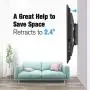 Mounting Dream TV Mount Bracket for 42-70 Inch Flat Screen TVs, Full Motion TV Wall Mounts with Swivel Articulating Dual Arms, Heavy Duty Design - Max VESA 600x400mm, 100 LBS Loading, MD2296