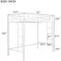 Twin Loft Bed Frame with 2 Ladders, High Metal Loft Bed for Kids, 220 lbs Weight Limits, Twin Size, White Twin Loft Bed Frame with 2 Ladders, High Metal Loft Bed for Kids, 220 lbs Weight Limits, Twin Size, White