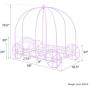 DHP Metal Carriage Bed, Fairy Tale Bed Frame, Shabby-Chic Style, Twin, Lilac