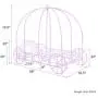 DHP Metal Carriage Bed, Fairy Tale Bed Frame, Shabby-Chic Style, Twin, Lilac DHP Metal Carriage Bed, Fairy Tale Bed Frame, Shabby-Chic Style, Twin, Lilac
