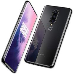 DTTO for Oneplus 7 Pro Case, Soft TPU Clear Stylish Cover All-Round Protection Anti-Falling Case with Metal Luster Edge for Oneplus 7 Pro,Dark Black