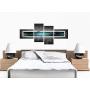 Wallfillers Teal White Grey Modern Abstract Canvas - Multi 4 Part - 62 Inches Wide - 4228