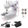Mini Sewing Machine, Portable Sewing Machine for Beginners Adult, Electric Crafting Speed Crafting Mending Machine Electric Overlock Sewing Machines for Sewing of Silks, Denim, Wool, Leather