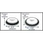 Round Clear Adhesive Bumpers Combo (Large, Medium) - Transparent Self Stick Rubber Pads for Glass Table Top, Furniture, Laptop, Mirrors - 20 PCs