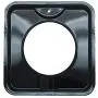 4 Pack | Style I 7.75 Inch Square, Heavy Duty Black Porcelain Drip Pans by Range Kleen