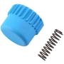 #T25/#T35 Nylon Bump Knob Metal Spring Accessory Set Fits for String Trimmer Head(#T35 Blue Trimmer Bump Knob + Spring), String Trimmer Bump Head Knob Head Housing Accessory