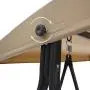 Kozyard Herbert 3 Person Outdoor Deluxe Patio Swing with Thick Comfortable Cushion, Waterproof Winter/Rain Cover (Beige)