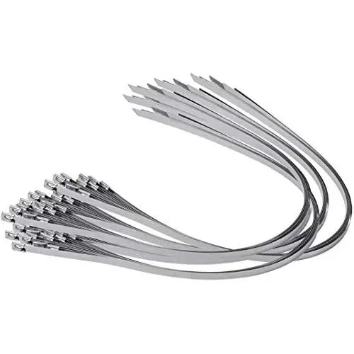 20'' Supreme 316 Stainless Steel Cable Zip Ties, 150 lb, (100 Piece)