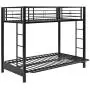 Home Accent Furnishings Sunrise Metal Twin-Over-Futon Bunk Bed in Black Home Accent Furnishings Sunrise Metal Twin-Over-Futon Bunk Bed in Black