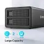 ORICO 2 Bay USB 3.0 to SATA External Hard Drive RAID Enclosure Support 32TB, 2.5/3.5 inch HDD SSD Enclosure for Music Photo Video Data Storage Backup (Support RAID) ORICO 2 Bay USB 3.0 to SATA External Hard Drive RAID Enclosure Support 32TB, 2.5/3.5 inch HDD SSD Enclosure for Music Photo Video Data Storage Backup (Support RAID)