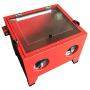 25 Gallon Bench Top Air Sandblasting Cabinet Sandblaster Blast 40-80PSI/5CFM Large Cabinet Red