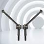 Tbest RC Drive Shaft, 2PCS Black Metal CVD Front and Rear Transmission Shafts for HPI RS4 Sport 3 1/10 RC Model Car (Black)