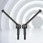 Tbest RC Drive Shaft, 2PCS Black Metal CVD Front and Rear Transmission Shafts for HPI RS4 Sport 3 1/10 RC Model Car (Black)