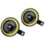 130DB Car Horn 12V Motorcycle Horn Universal Super Loud High Tone and Low Tone Metal Disc Horn Kit with Bracket Waterproof Twin Horn for Car Truck Boat (Yellow)