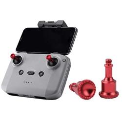 Drone Transmitter Thumb Rocker Metal Joystick Skidproof for DJI Mavic Air 2 / Mavic Mini 2 Remote Controller Replacement Parts (Red)