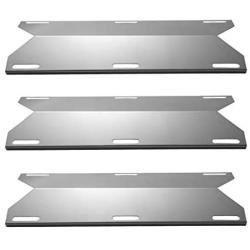 YIHAM KS745 BBQ Heat Shields for Jenn-air Grill Parts 720-0061-LP, 720-0336, 730-0336 Heat Plate Flame Tamer Replacement for Nexgrill, Glen Canyon, 17 3/4 inch x 6 3/8 inch, Stainless Steel, Set of 3