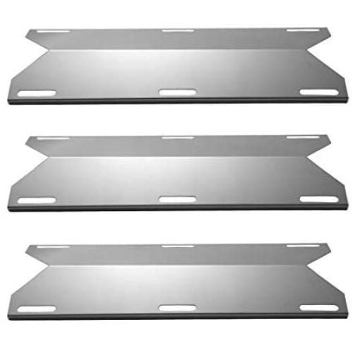 YIHAM KS745 BBQ Heat Shields for Jenn-air Grill Parts 720-0061-LP, 720-0336, 730-0336 Heat Plate Flame Tamer Replacement for Nexgrill, Glen Canyon, 17 3/4 inch x 6 3/8 inch, Stainless Steel, Set of 3