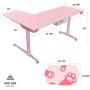 EUREKA ERGONOMIC L60 Corner Gaming Desk, L-Shape Pink Gaming Computer Desk Home Office Writing Table 60 X 43in W Mousepad Popular Gift for Girl/Female/E-Sports Lover Right Side