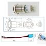 Viping Push Button Switch Car Horn Button Switch momentary Switch Connector 12V DIY Switch 16mm Red LED On/Off Reset Switch Button Metal Speaker Horn Switch Power Metal Toggle Switch Car Boat Moto