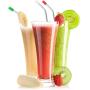 Kichwit Stainless Steel Smoothie Straws - Reusable Wide Metal Drinking Straws - 8 Pack with 2 Cleaning Brushes - 9 Inch Long, 5/16 Inch Wide