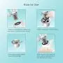 Uxoz Drain Hair Catcher,Stainless Steel Bathtub & Sink Drain Protector, Anti-Rust, Durable Use (1, 1.35-1.75inch)