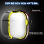 Venswell Compatible AirPods Pro Case Cover, Tough TPU & Zinc Metal Alloy Protective Cover Skins, Shockproof Case with Keychain for Airpods Pro Charging Case (Front LED is Visible)