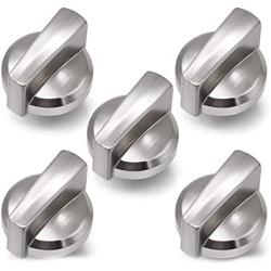 WB03X25796 WB03T10326 Knob Metal Stainless Steel Plate Inner The Knob Compatible with General Electric(GE) Stove/Range - Replaces AP5986232,PS11721433(5Pack) by Romalon