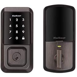 Kwikset 99390-002 Halo Wi-Fi Smart Lock Keyless Entry Electronic Touchscreen Deadbolt Featuring SmartKey Security, Venetian Bronze