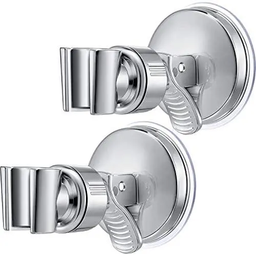 Adjustable Shower Head Holder Bathroom Suction Cup Handheld Shower Head Holder Mounting Bracket Plastic ABS with Chrome Polished for Marble Glass Metal Ceramic (2, Silver Wrench) Adjustable Shower Head Holder Bathroom Suction Cup Handheld Shower Head Holder Mounting Bracket Plastic ABS with Chrome Polished for Marble Glass Metal Ceramic (2, Silver Wrench)