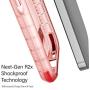Ghostek Covert Clear Compatible with iPhone 12 Mini Case Silicone Metal Kickstand Compatible with MagSafe and Wireless Charging Slim Thin Grip Phone Cases for 2020 iPhone 12 Mini 5G (5.4 Inch) (Pink)