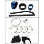 BLACKHORSE-RACING 4'' Cold Air Intake System Kit with Heat Shield Filter Compatible with Chevy GMC 1999 2000 2001 2002 2003 2004 2005 2006 V8 4.8L/5.3L/6.0L(Blue)