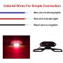 Yifengshun 30LEDs Motorcycle Tail Light,Waterproof LED Rear Lights, DRL,License Plate Lights,Brake Lights,Universal Modified for Harley,Honda,Yamaha,Retro-transparent,12V