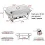 ROVSUN 8 Qt 6 Pack Full Size Stainless Steel Chafing Dishes Buffet Silver Rectangular Catering Chafer Warmer Set with Trays Pan Lid Folding Frame for Kitchen Party Banquet Dining ROVSUN 8 Qt 6 Pack Full Size Stainless Steel Chafing Dishes Buffet Silver Rectangular Catering Chafer Warmer Set with Trays Pan Lid Folding Frame for Kitchen Party Banquet Dining