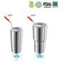 StrawExpert Reusable Stainless Steel Straws Curved with Silicone Tips,Case,Cleaning Brush for 30 oz 20 oz Tumbler Long Metal Straws Drinking Straw for Drinks (10.5 inches,16 Bent)