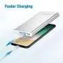 POWERADD Pilot 4GS 12000mAh Portable Charger 8 Pin Input Power Bank with 3A High-Speed Output Compatible with iPhone, iPad, iPod, Samsung and More - Silver (8 Pin Cable Include)