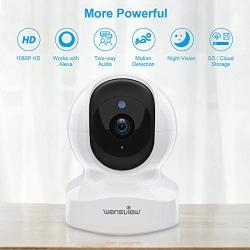 Home Security Camera, Baby Camera,1080P HD Wansview Wireless WiFi Camera for Pet/Nanny, Motion Alerts, 2 Way Audio, Night Vision, Compatible with Alexa Echo Show, with TF Card Slot and Cloud