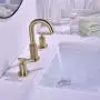 TRUSTMI 2 Handle 8 Inch Brass Bathroom Sink Faucet 3 Hole Widespread with Valve and cUPC Water Supply Hoses, with Overflow Pop Up Drain Assembly, Brushed Gold TRUSTMI 2 Handle 8 Inch Brass Bathroom Sink Faucet 3 Hole Widespread with Valve and cUPC Water Supply Hoses, with Overflow Pop Up Drain Assembly, Brushed Gold