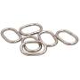 BIKICOCO 4/5 Metal Oval Ring Buckle Loops Non Welded for Leather Purse Bags Handbag Straps, Silver - Pack of 20