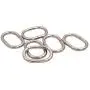 BIKICOCO 4/5 Metal Oval Ring Buckle Loops Non Welded for Leather Purse Bags Handbag Straps, Silver - Pack of 20