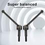 Tbest RC Drive Shaft, 2PCS Black Metal CVD Front and Rear Transmission Shafts for HPI RS4 Sport 3 1/10 RC Model Car (Black)