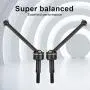 Tbest RC Drive Shaft, 2PCS Black Metal CVD Front and Rear Transmission Shafts for HPI RS4 Sport 3 1/10 RC Model Car (Black)