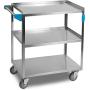 Carlisle UC3031827 Stainless Steel 18-8 Utility Cart, 300-lb. Capacity, 34'' x 18'' x 27'', 3 Shelf
