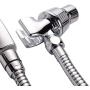 Shower Arm Holder for Handheld Shower Head, Adjustable Mount Bracket, Shower arm Adapter with Swivel Ball, Universal Mount (Chrome)