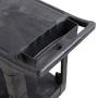 Rubbermaid Commercial Products 2-Shelf Utility/Service Cart, Small, Flat Shelves, Storage Handle, 500 lbs. Capacity, for Warehouse/Garage/Cleaning/Manufacturing (FG450589BLA)