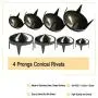 ACTENLY 160 Pieces Black 4 Sizes Four-Jaw Sharp Dome Rivets Bag Leather Clothing Shoes Rivet Handicraft DIY Spikes Spots Studs Accessories ACTENLY 160 Pieces Black 4 Sizes Four-Jaw Sharp Dome Rivets Bag Leather Clothing Shoes Rivet Handicraft DIY Spikes Spots Studs Accessories