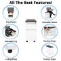 Seville Classics Airlift 2-Drawer Locking Rolling Seat Cushion Home Office Under Desk Pedestal File Storage Cabinet, 12'' W x 23'' D, White