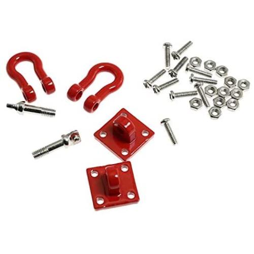 Maxmoral 1 Set Trailer Tow Buckle Hook Winch Shackles Accessories for RC Truck Climber Crawler Climbing Car Trailer Parts