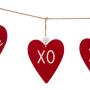 Glitzhome Valentines Metal Decor Heart Hanging Banner Love Sign for Valentines Day Front Door Wedding Engagement Anniversary Party Favor (6 feet)