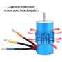 Jadpes Brushless ESC Motor, RC Parts Combo 120A 3670 2650KV 4 Poles Motor for 1/8 Car Accessory